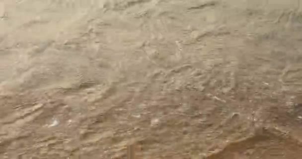 Ocean Waves Crash Sandy Beach Pattaya Thailand High Angle Stationary — Vídeo de Stock