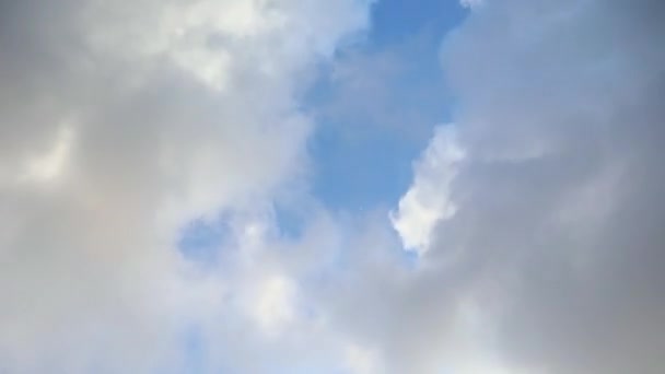 Timelapse Cloudy Sky Turning Clean Blue Shot — Vídeo de Stock