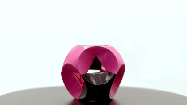 Isolerad Enhet Modulär Origami Hoppa Bollen Roterande Skott — Stockvideo