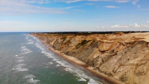 공중에서 Rubjerg Knude North Sea Denmark — 비디오