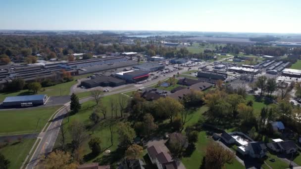 Vedere Aeriană Van Wert Ohio Statele Unite Ale Americii Clădiri — Videoclip de stoc