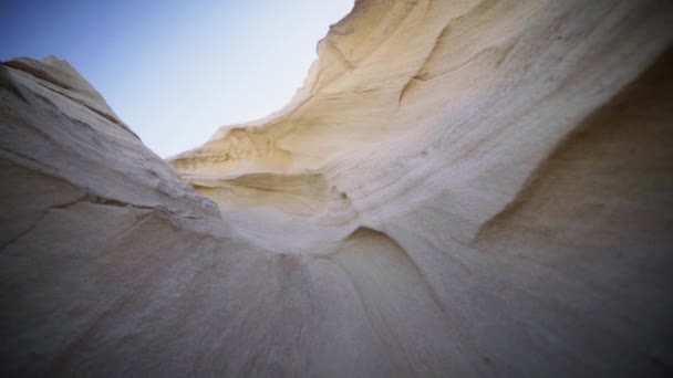 Mesmeric Desert Dunes Fuerteventura Spain Gimbal Shot — Stockvideo