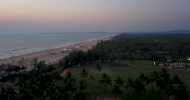 Vacker Bild Utorda Stranden South Goa Indien — Stockvideo