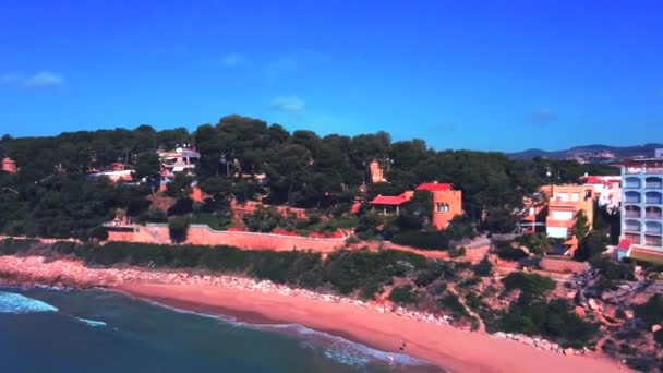 Aerial View Sea Beach Left Turn 2022 — Vídeo de stock