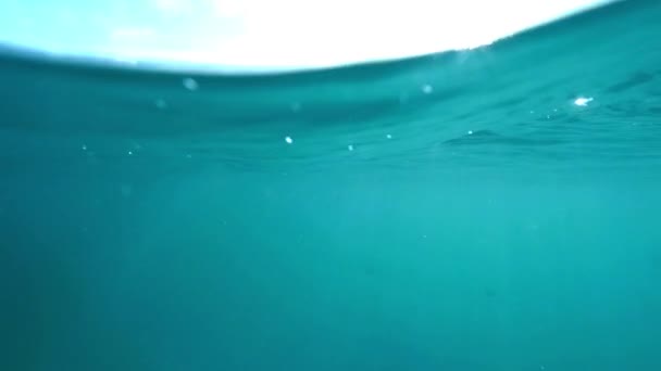 Surface Ocean Light Rays Bubbles — Stock videók