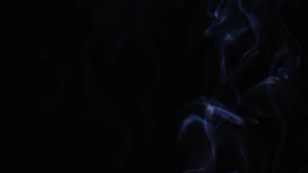 Astratto Fumo Colore Blu Con Uno Sfondo Nero Rallentatore Fumo — Video Stock