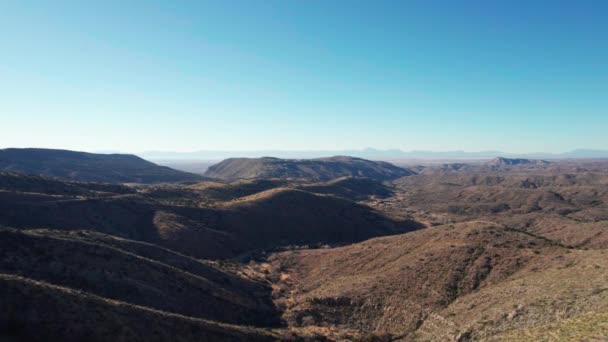 Drone Shot Flying Large Mountain Range New Mexico — Vídeos de Stock