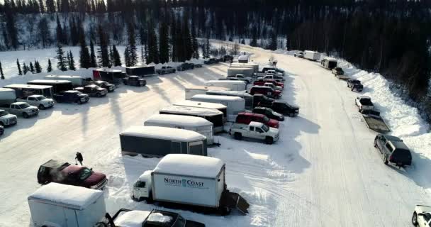 Alaska Snow Machine Ride Cancer Petersville Alaska — 비디오