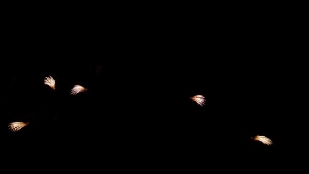Lingkaran Mulus Dari Latar Belakang Kembang Api Nyata Kabur Abstrak — Stok Video
