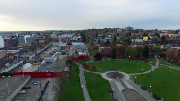 Seattle Daki Cal Andersen Parkı Üzerindeki Hava Durumu Yaklaşık 2015 — Stok video