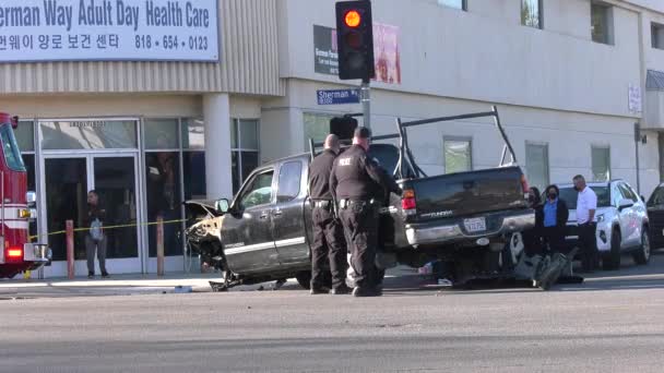 Pick Truck Involved Crash — Vídeo de Stock