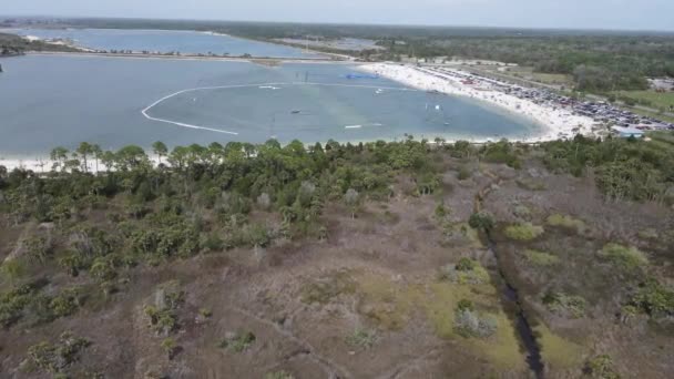 Sunwest Park Der Golfküste Floridas Familiensonne Und Spaß Direkt Über — Stockvideo