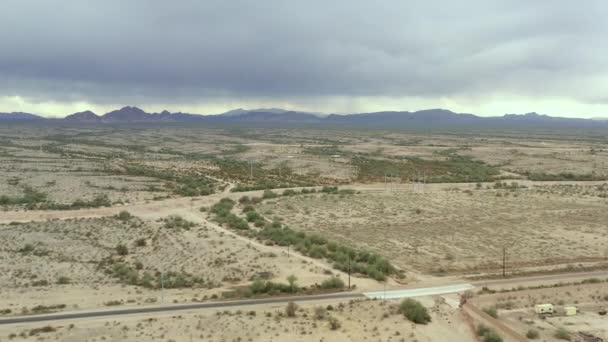 Venkovské Arizona Krajina Divočiny Letecký Pohled Uprostřed Ničeho Maricopa County — Stock video