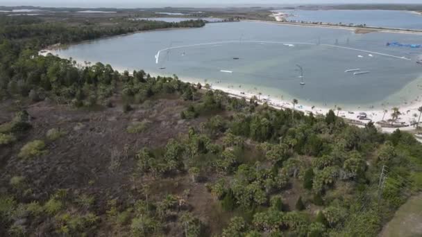 Turning Aerial View Sunwest Park Part Pasco County Park System — Vídeos de Stock