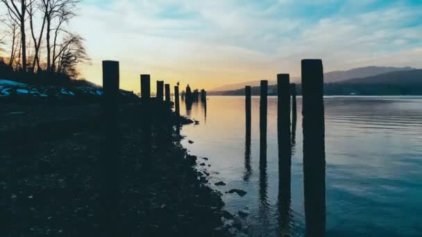Old Wharf Burnaby Sunset — 비디오