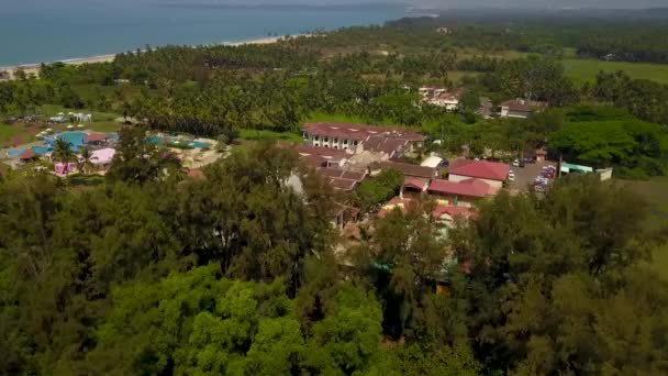 Güney Goa Hindistan Daki Kenilworth Tatil Köyünün Insansız Hava Aracı — Stok video