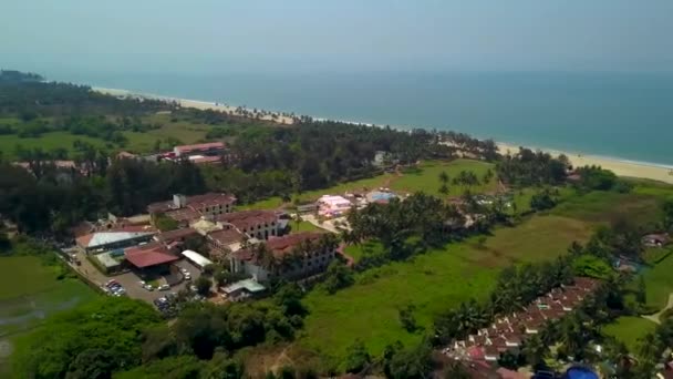 Drone Shot Kenilworth Resort South Goa Day India — Wideo stockowe