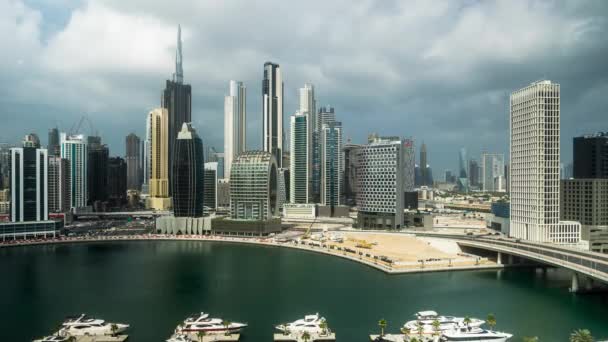 Wonderful Time Lapse Video Dubai Downtown Day Time — Wideo stockowe