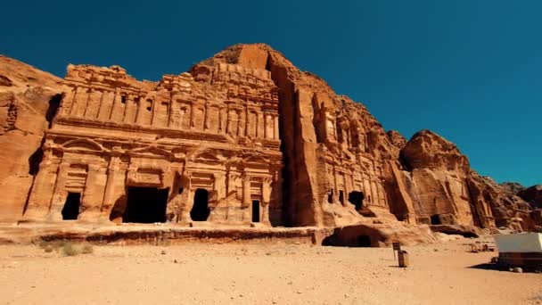 Archelogical Site Joedan Ancient City Petra — Stock Video