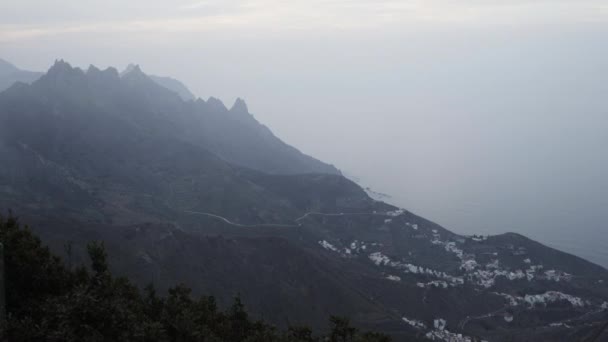 Bulanık Anaga Ulusal Parkı Tenerife Adaları Spanya — Stok video