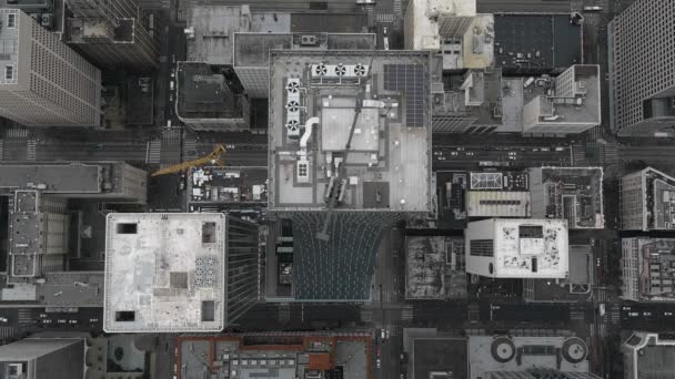 Aerial View Crane Top Building Seattle Washington — Video