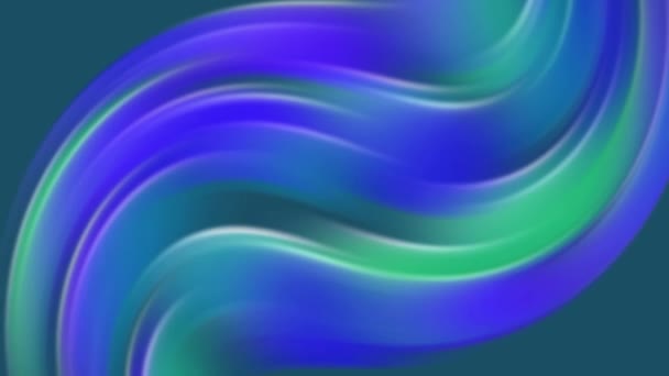 青と紫の波状グラデーション効果の背景 2Dイラストモーション — ストック動画