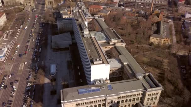 Voo Drone Sobre Campus Universidade Técnica Berlim Com Vista Para — Vídeo de Stock