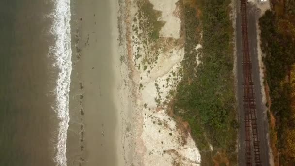 Top Beach Drone Shot — Stok video
