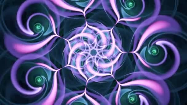 Beauty Geometry Seamless Looping Abstract Kaleidoscope Cosmic Fractal Music Colorful — Stock videók