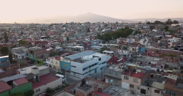 Drone Survole Morelia Mexique Coucher Soleil Casseroles Drones Laissées Sur — Video