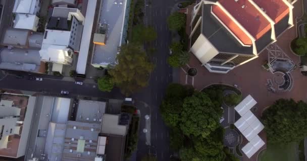 Topshot Brisbane Australia City Center Sunset — Stock video