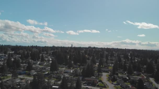 Delta Residential Sector Homes Neighbourhoods Wide Aerial Fixed Position Panning — Wideo stockowe