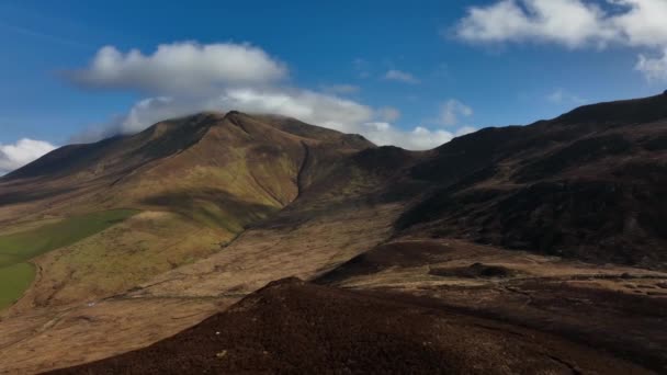 Slieve Mish Mountains Kerry Ιρλανδία Μάρτιος 2022 Drone Ωθεί Ανατολικά — Αρχείο Βίντεο