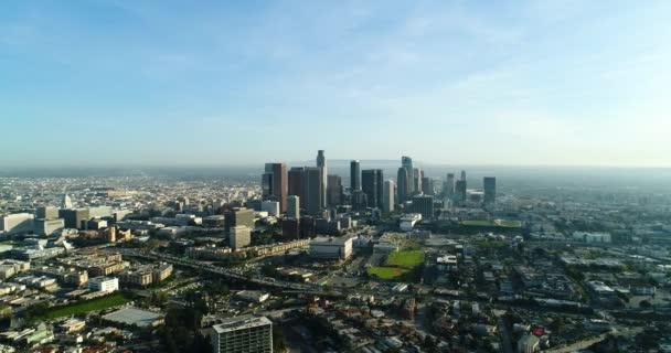 Wide Aerial View Los Angeles California North Side City — Stockvideo
