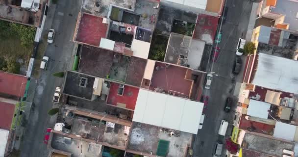 Nsansız Hava Aracı Gün Batımında Morelia Meksika Üzerinde Uçar Şehrin — Stok video