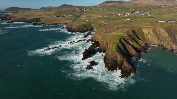 Slea Head Kerry Ιρλανδία Μάρτιος 2022 Drone Ακολουθεί Νότια Κατά — Αρχείο Βίντεο