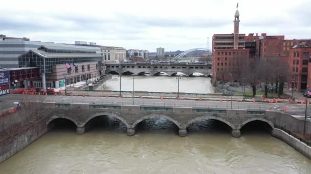 Bridge Rochester New York Aerial — Vídeo de Stock