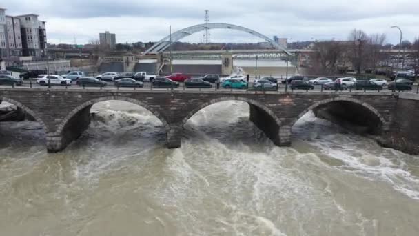 Rochester New York Aerial Reveal — Vídeo de Stock