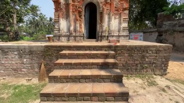 Utra Wide Shot Old Bengali Style Temple Gobordanga West Bengal — Video Stock