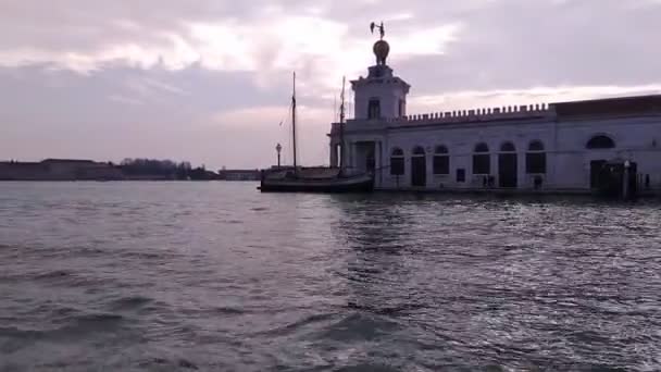 Sailing Entrance Grand Canal Venice — ストック動画