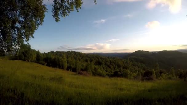 Time Lapse Video Sunset Mountains — стоковое видео