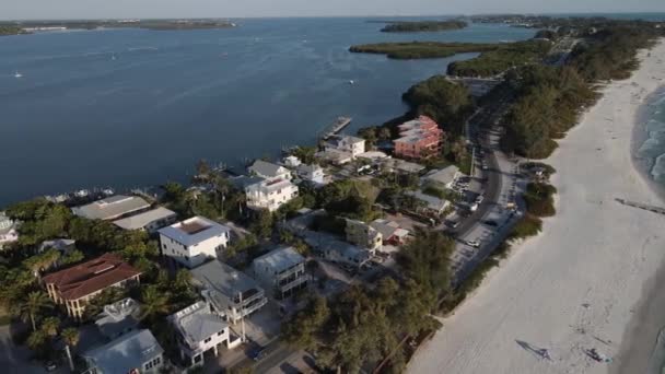 Tiendas Restaurantes Playa Cortez Beach Longboat Key Bradenton Florida — Vídeo de stock