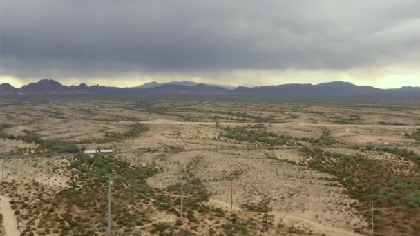 Gila Bend Den Phoenix Arizona Giden Yan Yol Hava Manzaralı — Stok video
