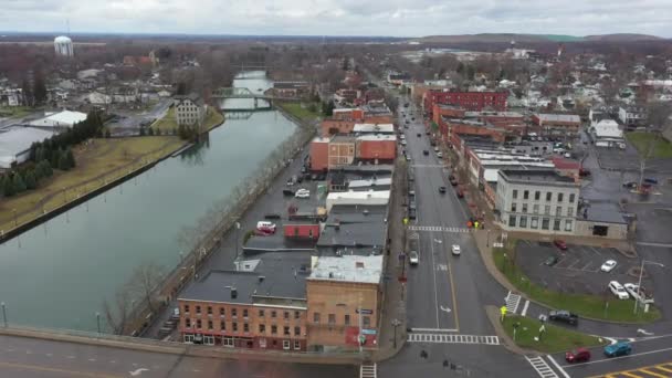 Aerial Seneca Falls State New York Och Över — Stockvideo