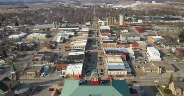 Johns Michigan Sentrum Skyline Med Dronevideo Fremover – stockvideo