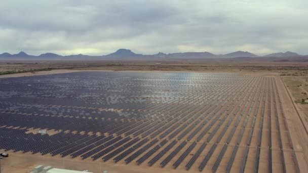 Solární Kolekční Panely Solární Tepelné Kolekci Solaně Arizona Poblíž Gila — Stock video