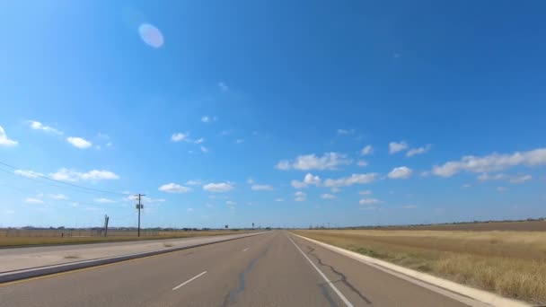 Pov Driving Quiet Highway North Brownsville Texas Sunny Winter Day — 비디오