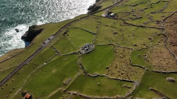 Cashel Murphy Kerry Irland März 2022 Drohne Aus Der Vogelperspektive — Stockvideo