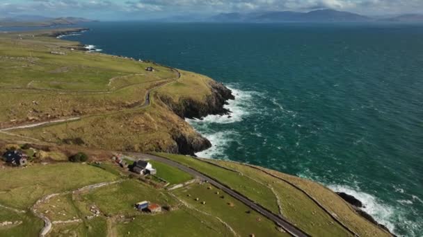 Cashel Murphy Kerry Ireland March 2022 Drone Pulls Northwest Revealing — Wideo stockowe