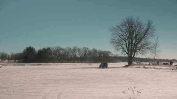 Mercedes Drifting Ice Wisconsin Next Atv — Vídeos de Stock